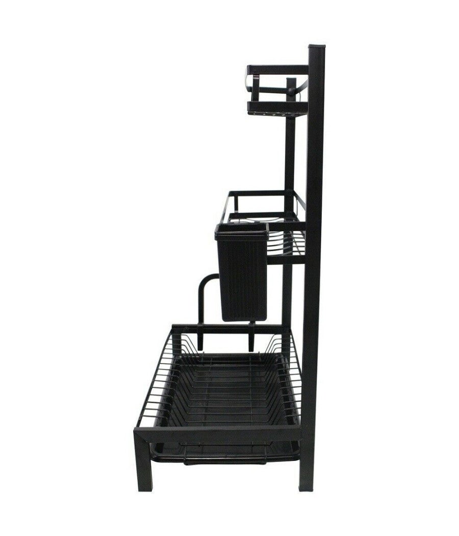 Trade Shop - Scolapiatti Colapiatti Base Appoggio In Acciaio 3 Ripiani 42 X 25x 60 Cm Mj-6014 - - 3