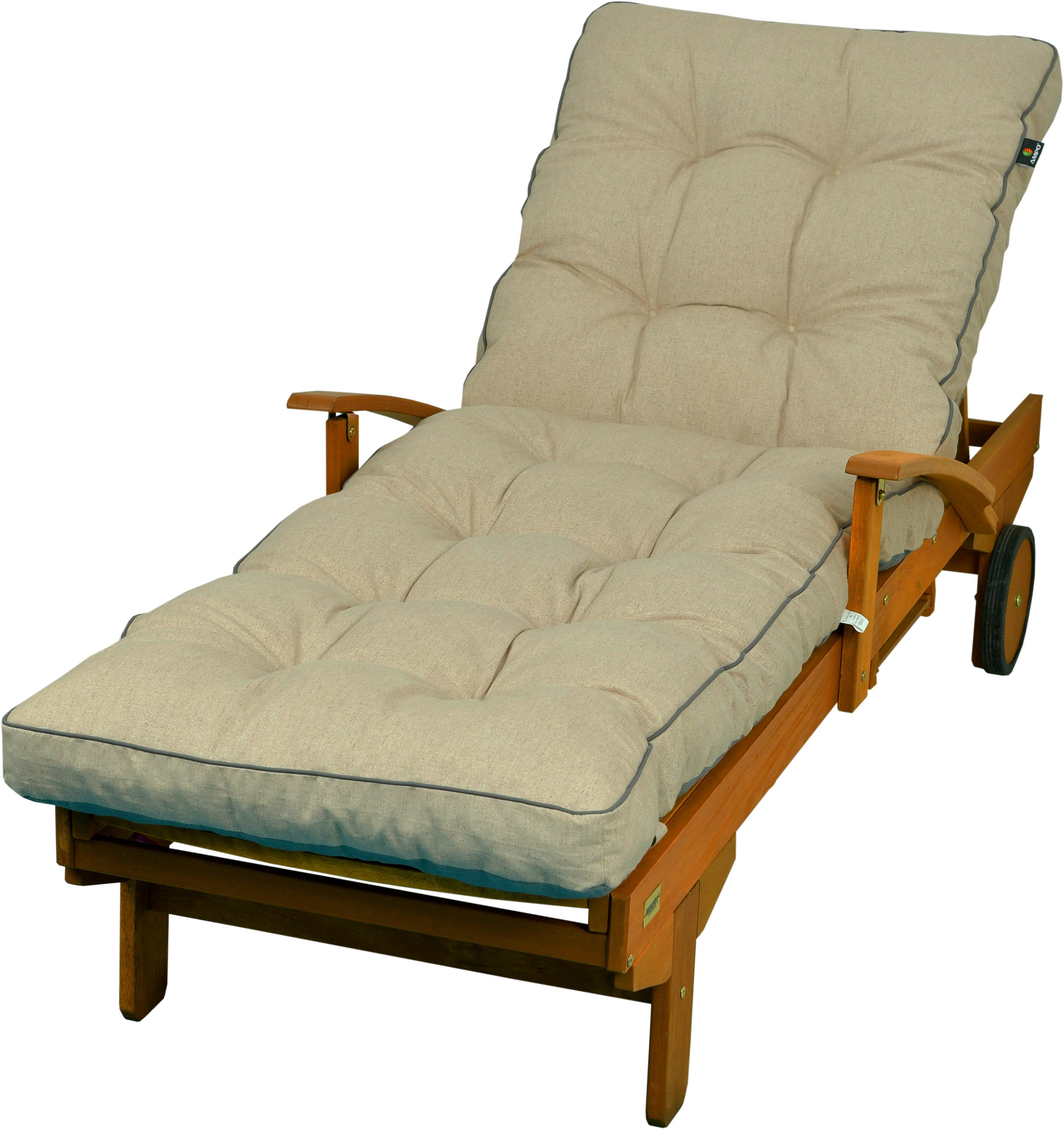 Poduszka na leżankę ogrodową leżak AMPO beżowy wodoodporna 1 szt.