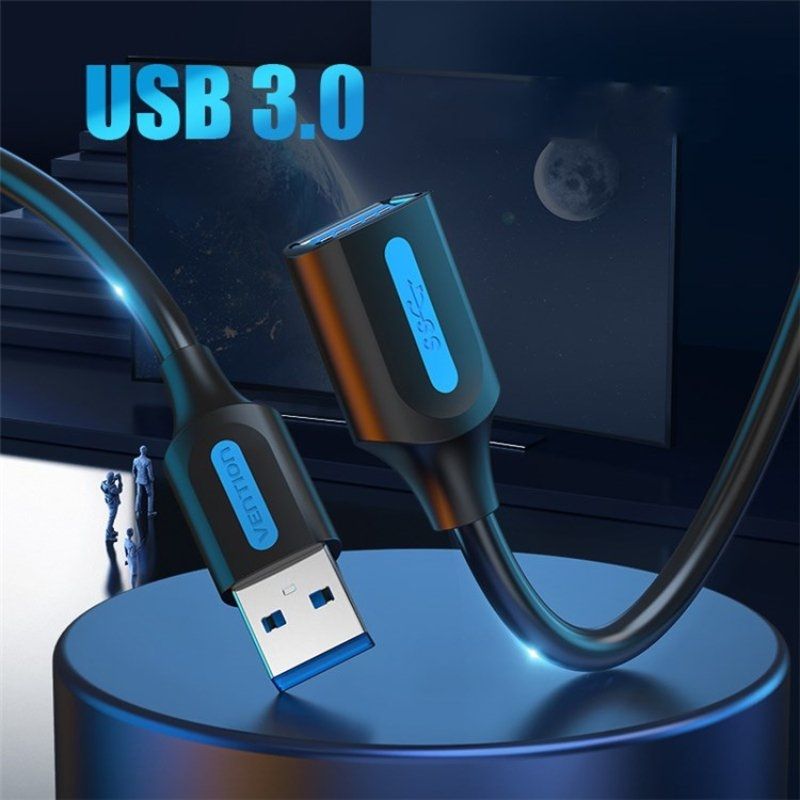 Cavo Prolunga USB 2.0 A Maschio &ndash; A Femmina, 1-3 Metri, Nero O Blu
