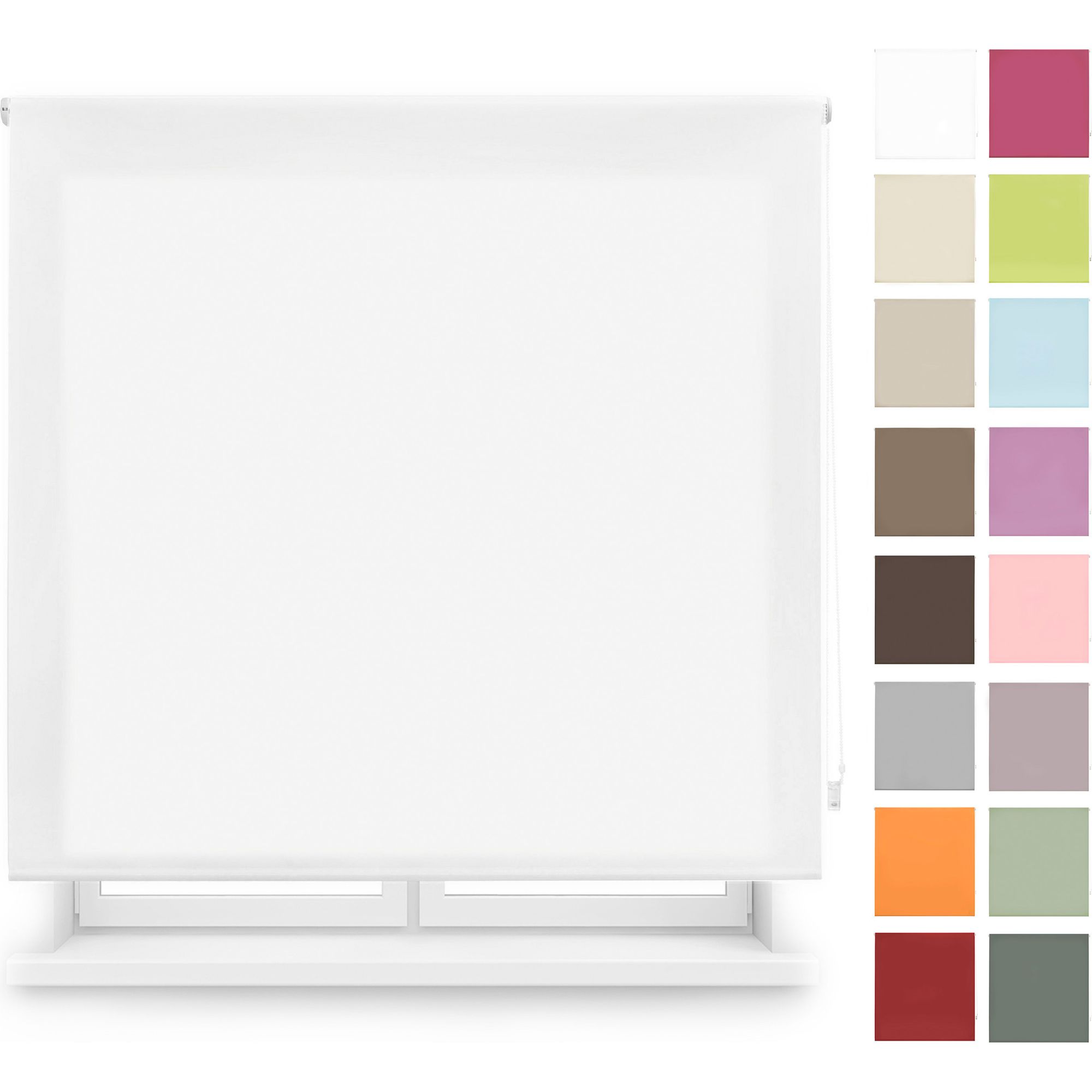 Ecommerc3 | estor translúcido a medida tamaño 160x175 - estor enrollable fácil instalación tamaño tela 157x170 - estor blanco roto