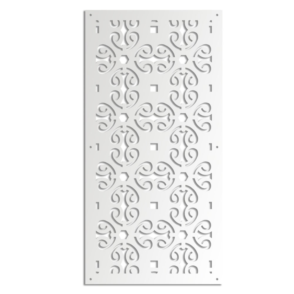 OLD KEY - Panel perforowany z PVC - Osłona przeciwsłoneczna - Rozmiar 47x94 cm - Grubość 1 cm - Kolor BIAŁY