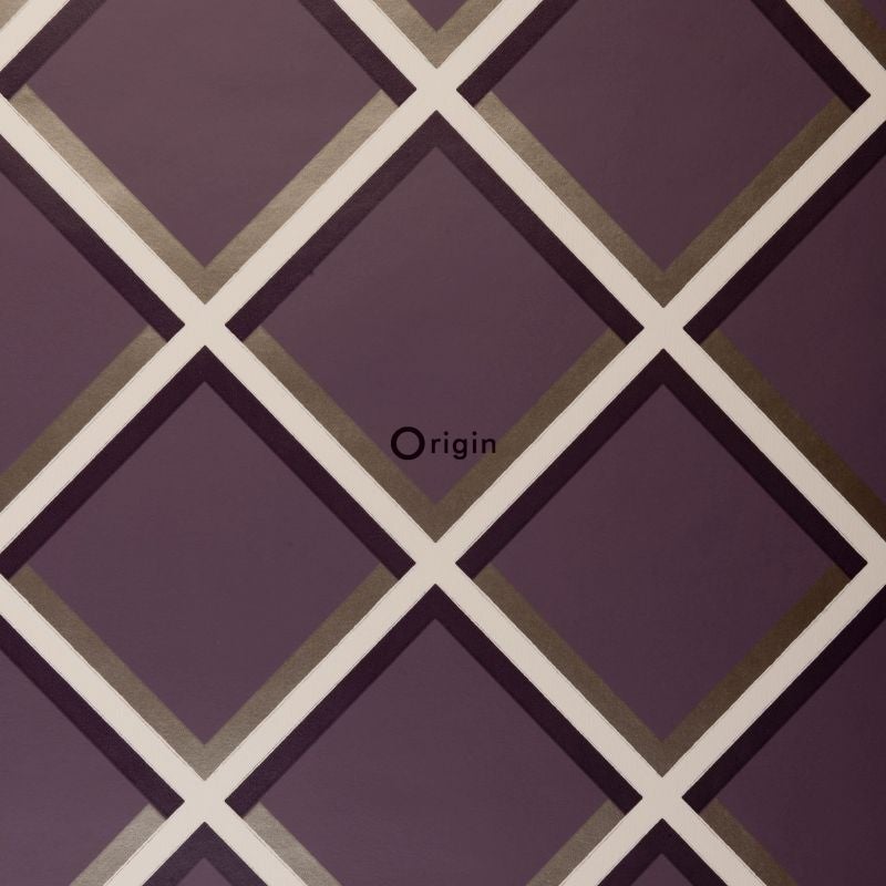 Tapeta figury geometryczne fioletowym - 52 cm x 10.05 m - ORIGIN