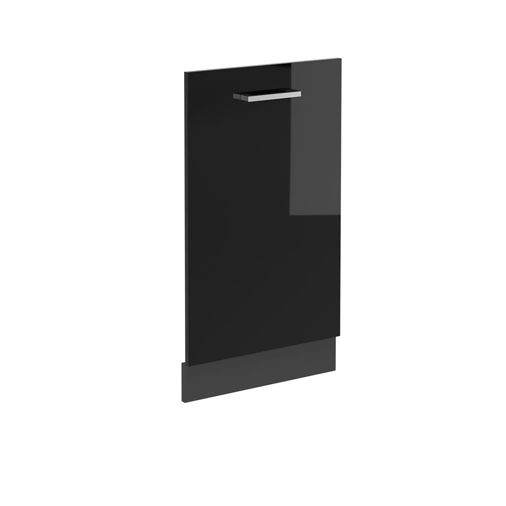 Vicco Panel przedni zmywarki R-Line, Czarny wysoki połysk, 45 cm bez blatu roboczego