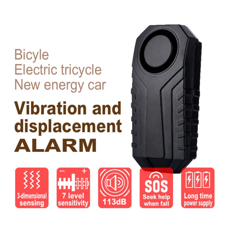 HoneTeek Allarme Bici Con Telecomando - 110 DB, Sensore A Vibrazione, Ricaricabile USB, Impermeabile IP65 - Per Moto, Scooter, Auto