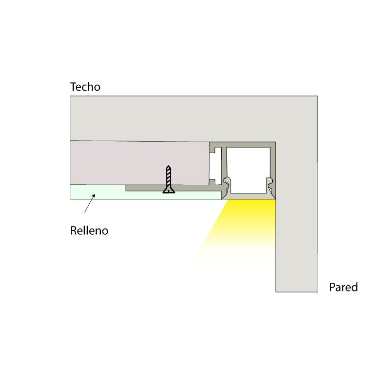 Profilé Pour Bande LED Suspension B·LED BARCELONA - Aluminium 30mm, 2m Avec Diffuseur - Éclairage Design - 12