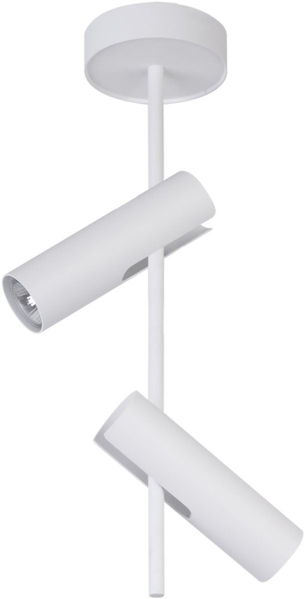 Reflektor sufitowy spot natynkowy Leda okrągły biały 2xGU10x25W wym: 55 x 28 x 13,5 cm metal SIGMA