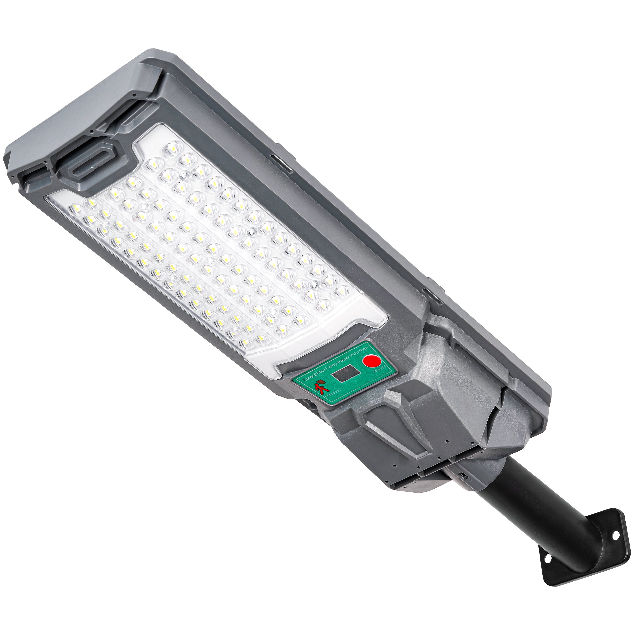 Lampa LED solarna uliczna Lix 50W 36cm IP65 6000K zimna biel PIR pilot ściemnianie szara MasterLED