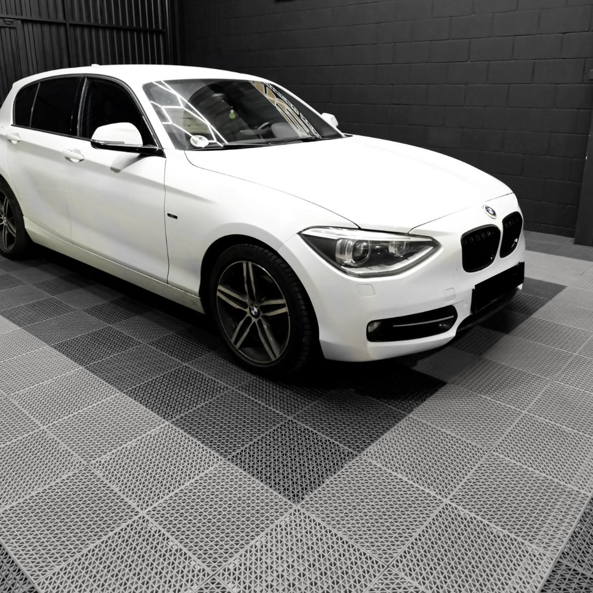 Dalle en PVC renforcé (Gris foncé, 33x33x2cm) - Sols de garage, lave-autos, entrepôts. Zones de travail et de trafic intense - 2