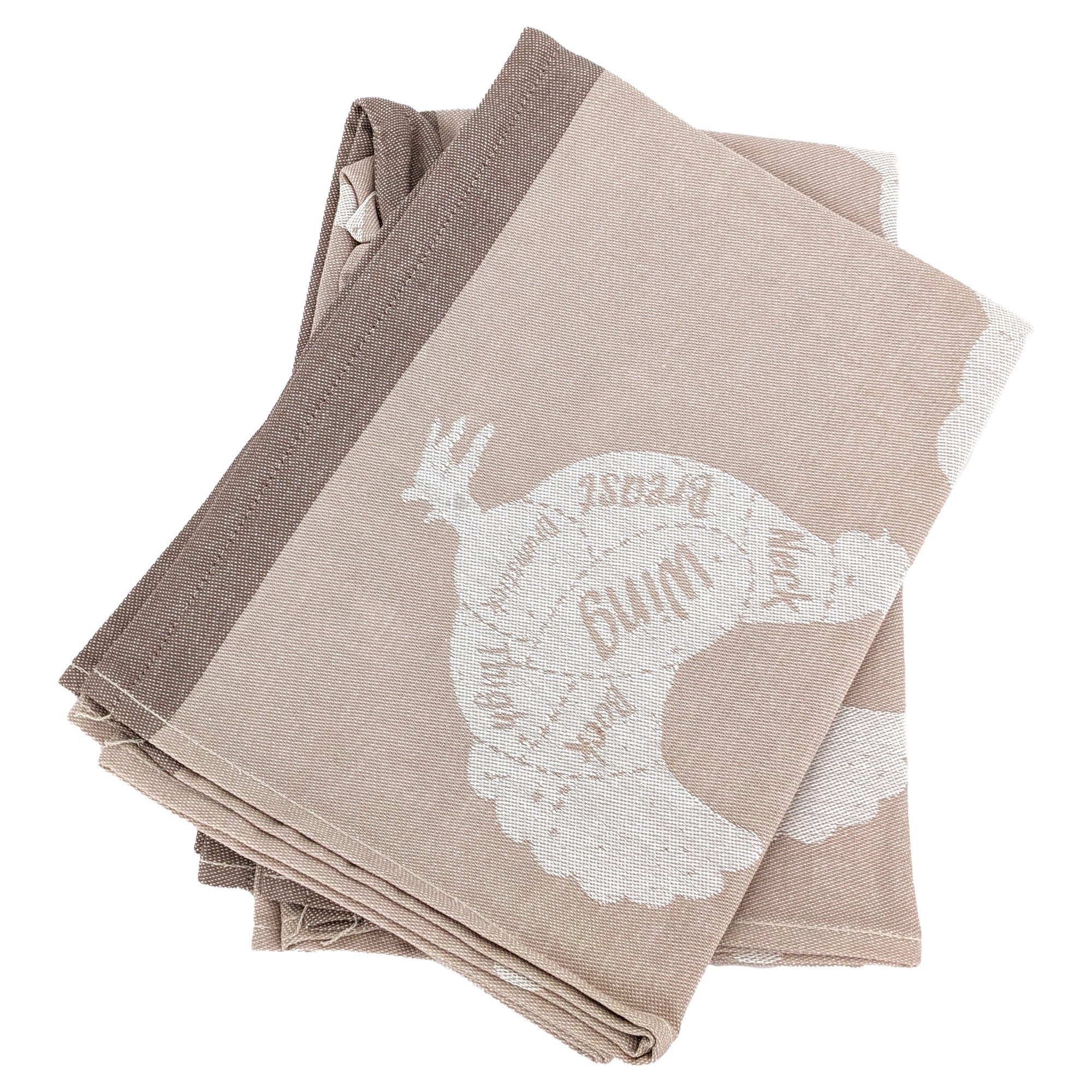 Loco Bird Lot De 10 Torchons De Cuisine En Coton Gris 50x70 Cm - Absorbants Et Durables