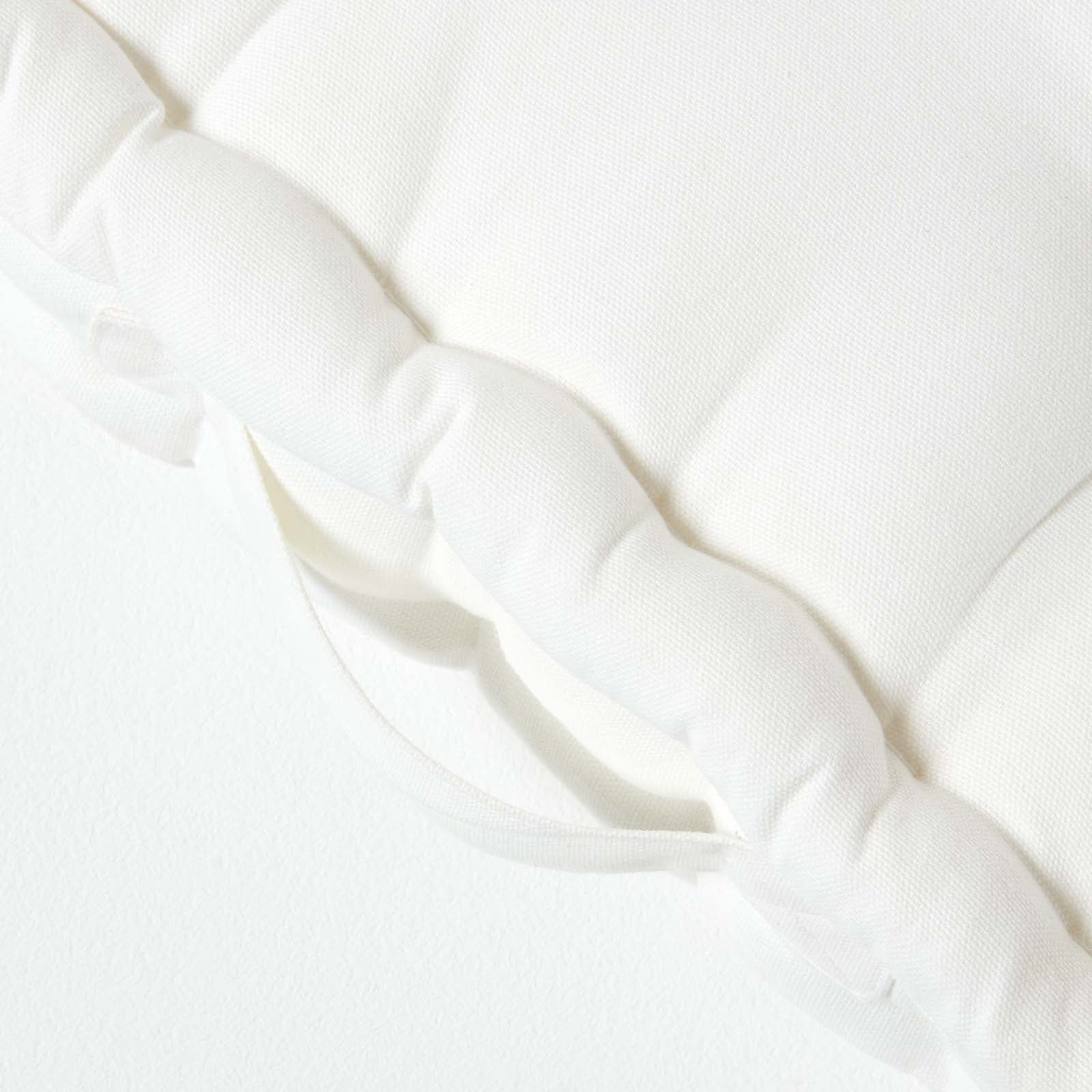 Homescapes Coussin de sol - Blanc - 40 x 40 cm - 4