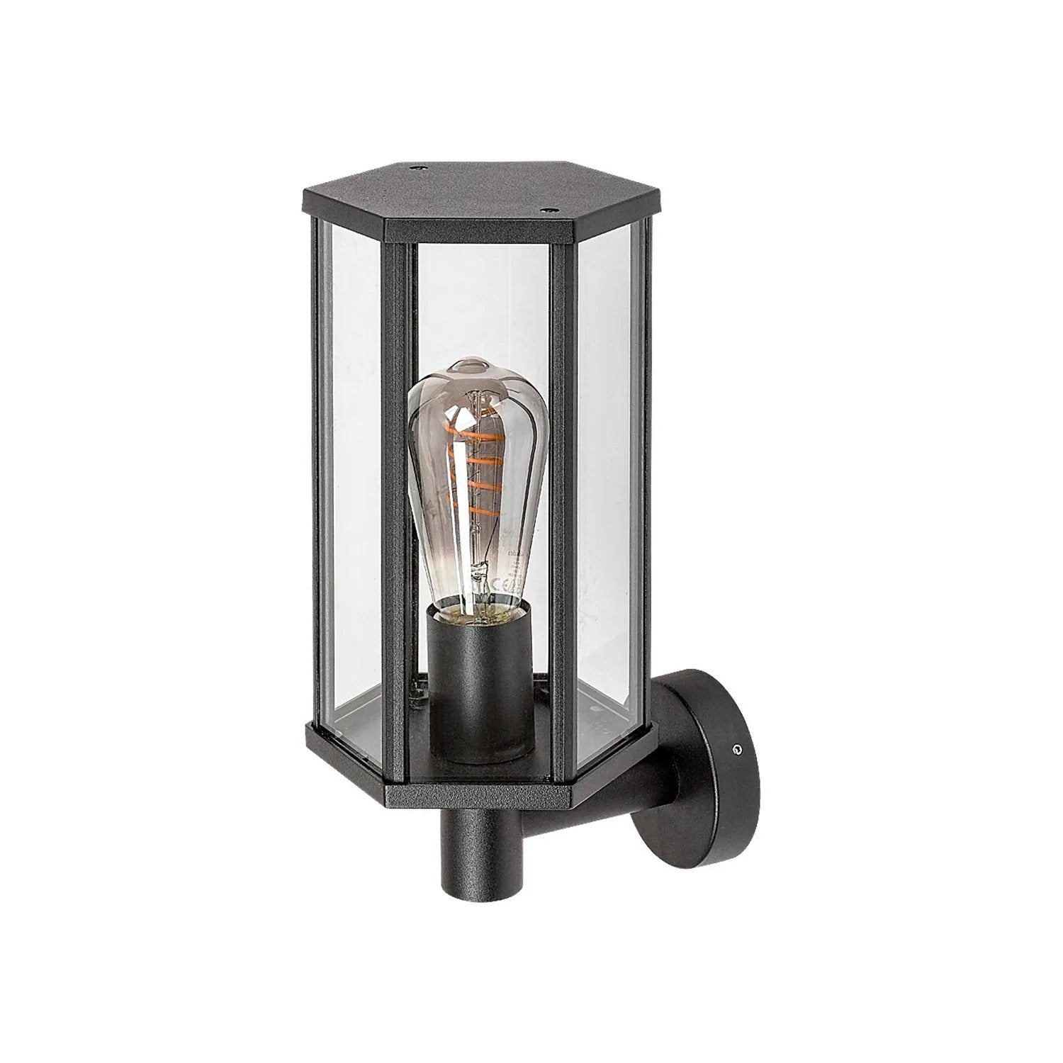 Kinkiet zewnętrzny Dubrovnik czarny 1xE27x40W wym:31x15,5x18cm IP44 Rabalux