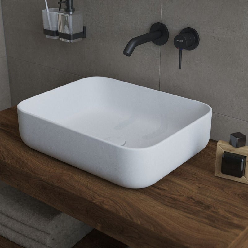 Vasque à poser Infinitio 50 x 39 x 13 cm, sans trop-plein, blanc mat (SATINF5039M) - 6