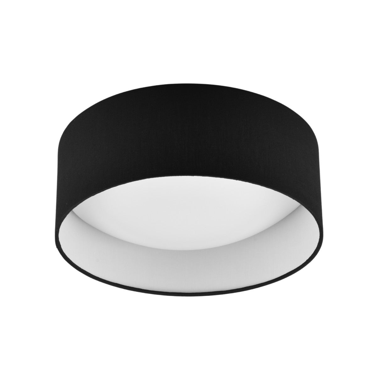 Plafon Locarno okrągły czarno-biały LED 12W 3000K 1160lm wym: 11 x 30 cm IP20 tkanina RL