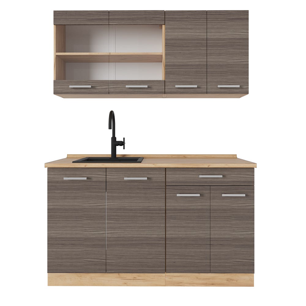 Vicco Cuisine Rline, 140 Cm , Pt Marbre, Béton Vicco Cuisine Rline, 140 Cm , Pt Marbre, Béton