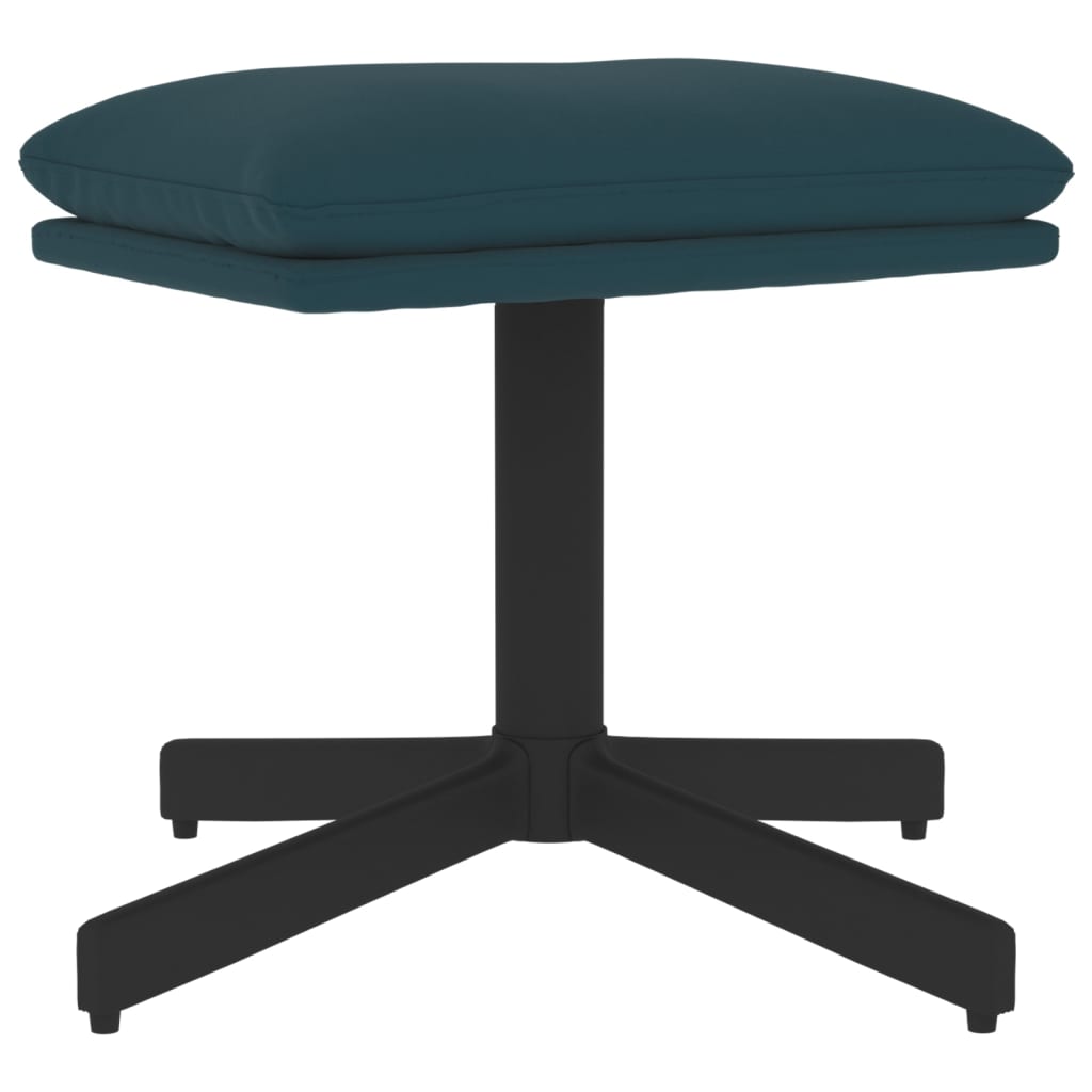 Repose-pied，Tabouret de pied，Pouf Bleu 60x60x36 cm Velours CFW6351 ...