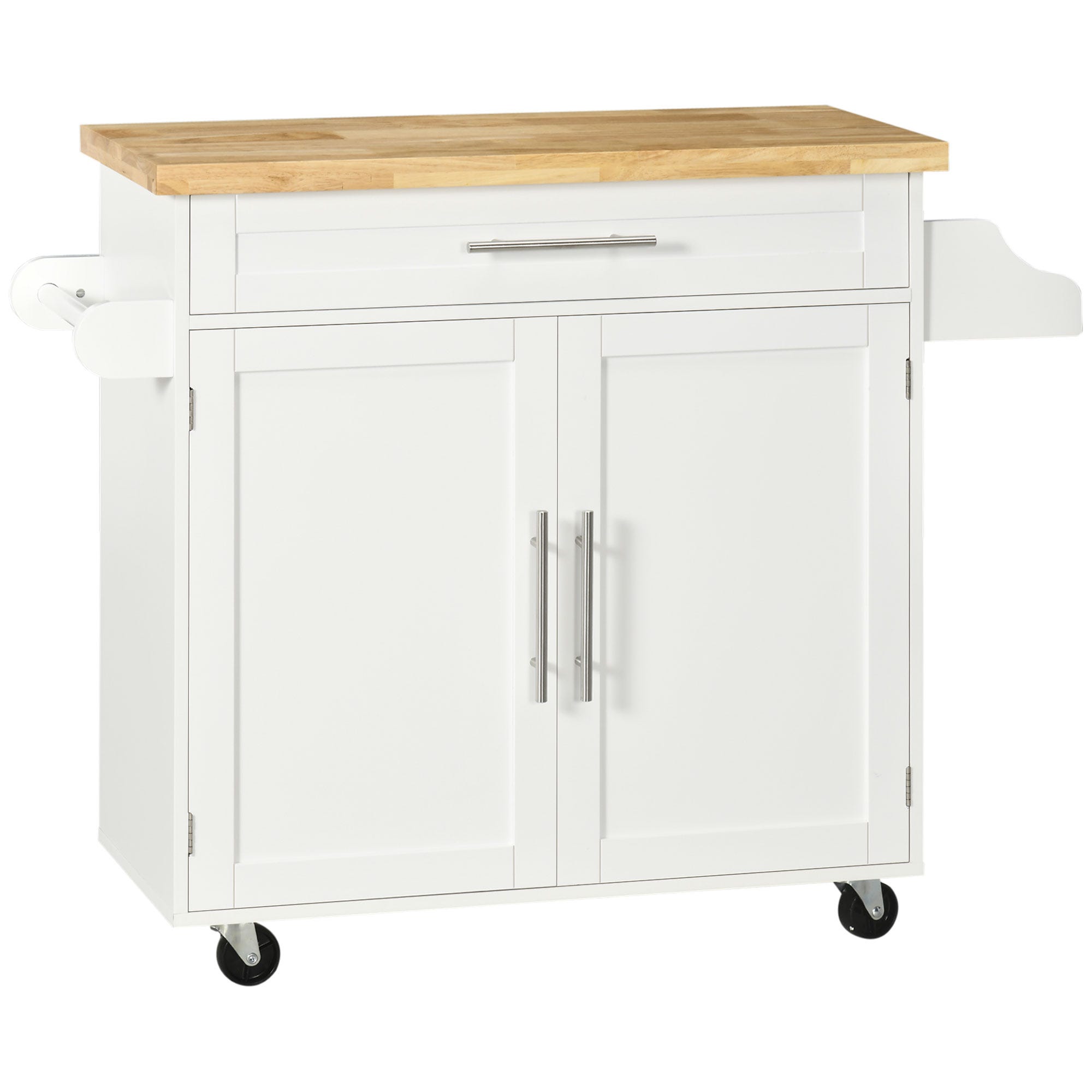 Desserte De Cuisine Avec Plan De Travail, étagère à épices Et Porte Serviettes Pour Salon Salle A Manger Blanche 109 X 40 X 89 Cm 98358995 Desserte De Cuisine Avec Plan De Travail, étagère à épices Et Porte Serviettes Pour Salon Salle A Manger Blanche 109 X 40 X 89 Cm 98358995