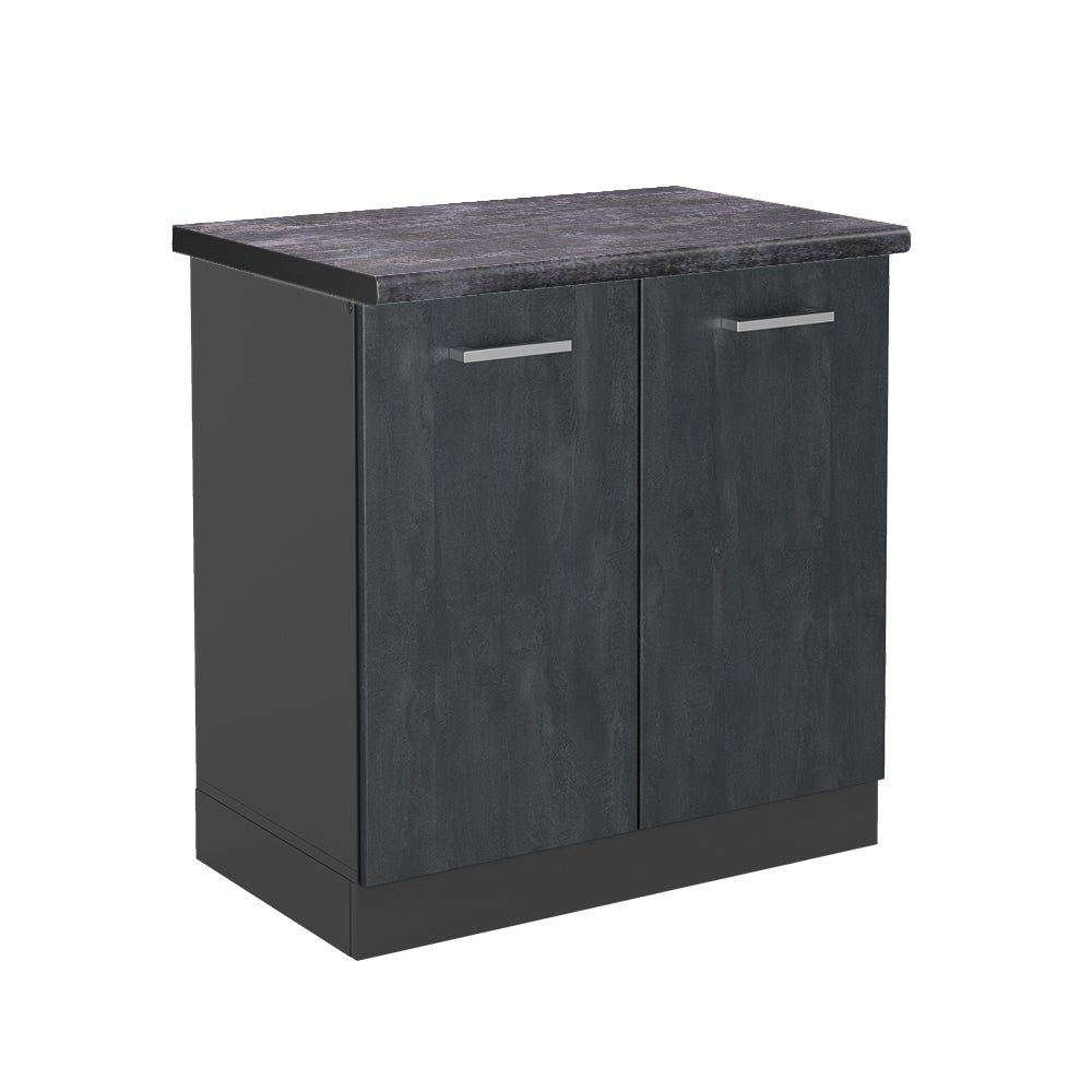 Vicco Szafka pod zlew R-Line, Czarny beton, 80 cm BP Antracyt