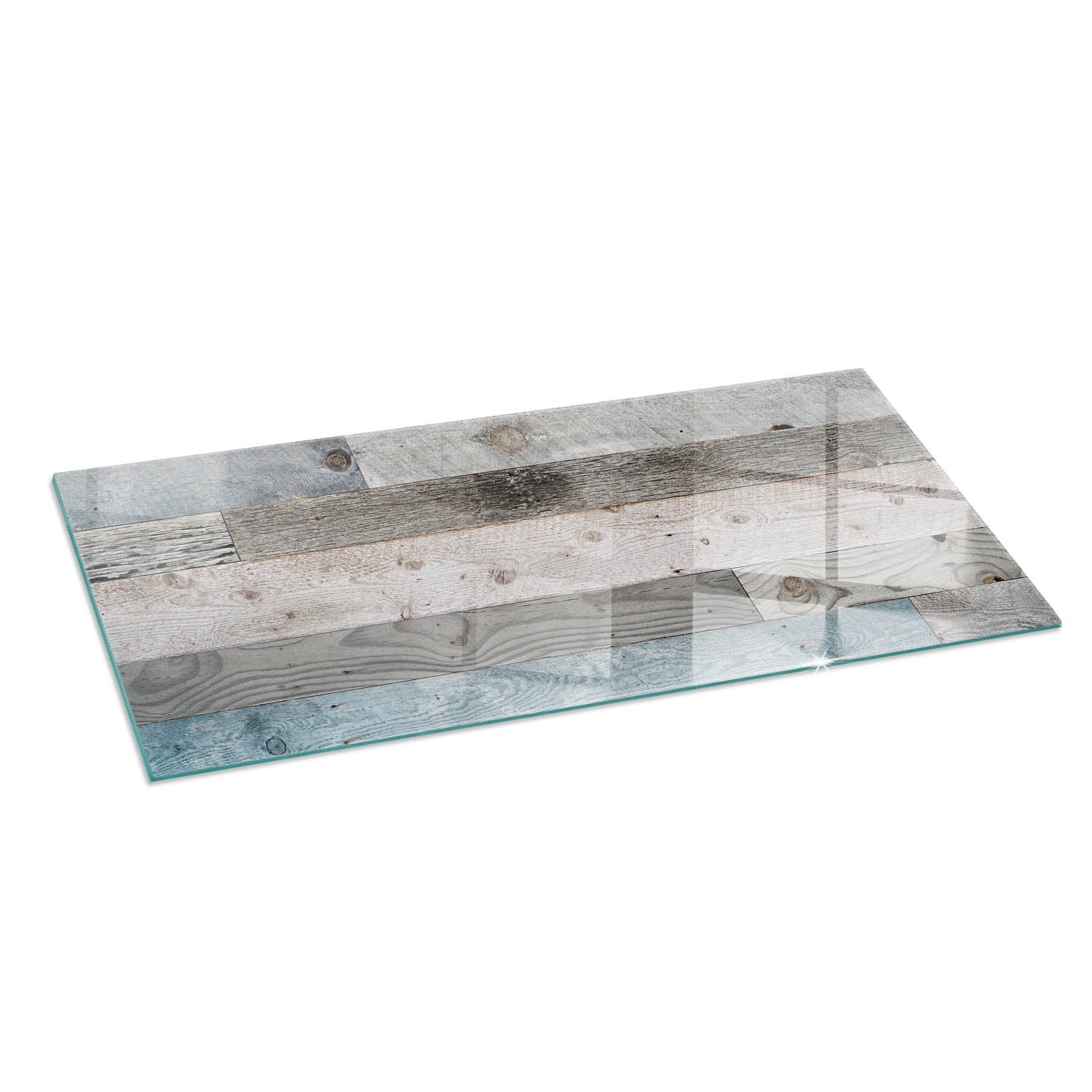Szkło hartowane na podłogę pod kominek - 125x50 cm - Deski w różnych odcieniach - TULUP