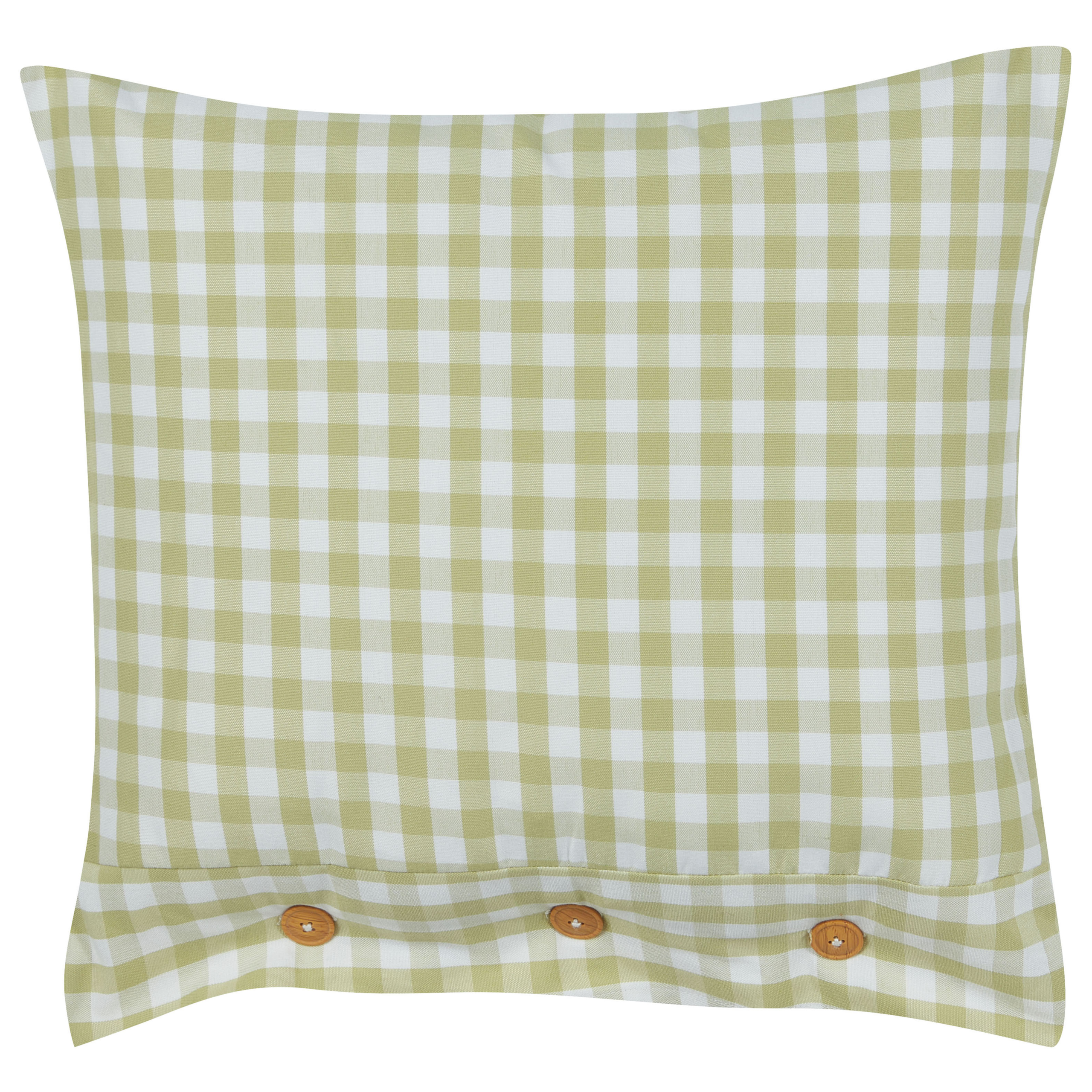 Pernă decorativă TALYA 45 x 45 cm Verde măsliniu Carouri