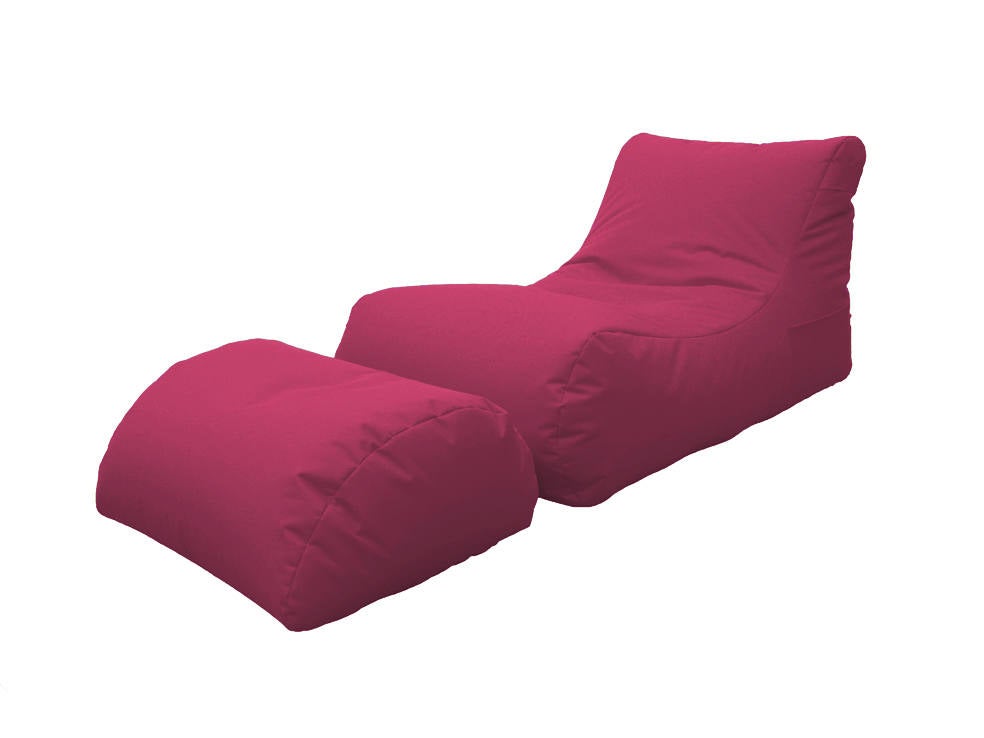 Puf alton, sillón multiusos, puf, puf reposapiés, made in italy, 120x80 h60 cm, fucsia