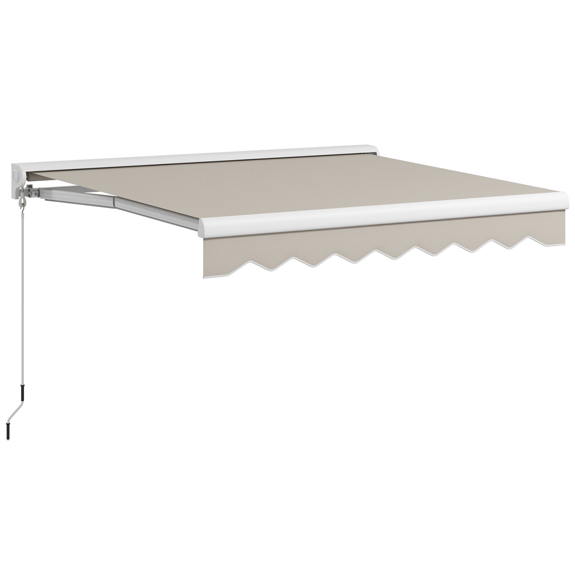 Toldo retráctil outsunny poliéster crema 250x200x150 cm
