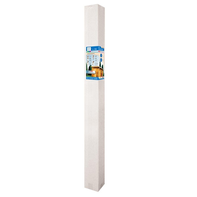 Kit gouttière pour abri de jardin en bois dév.160 sable - Fitt - Sable - PVC - 4