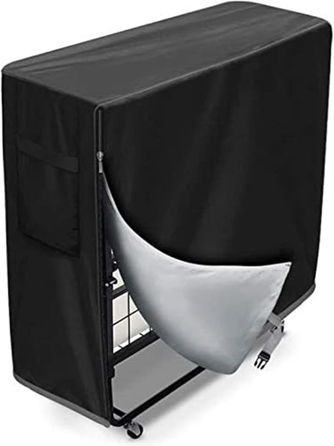 Pokrowiec na łóżko składane, pokrowiec ochronny, z zamkiem błyskawicznym, wodoodporny i pyłoszczelny, czarny (99 x 38 x 114 cm)