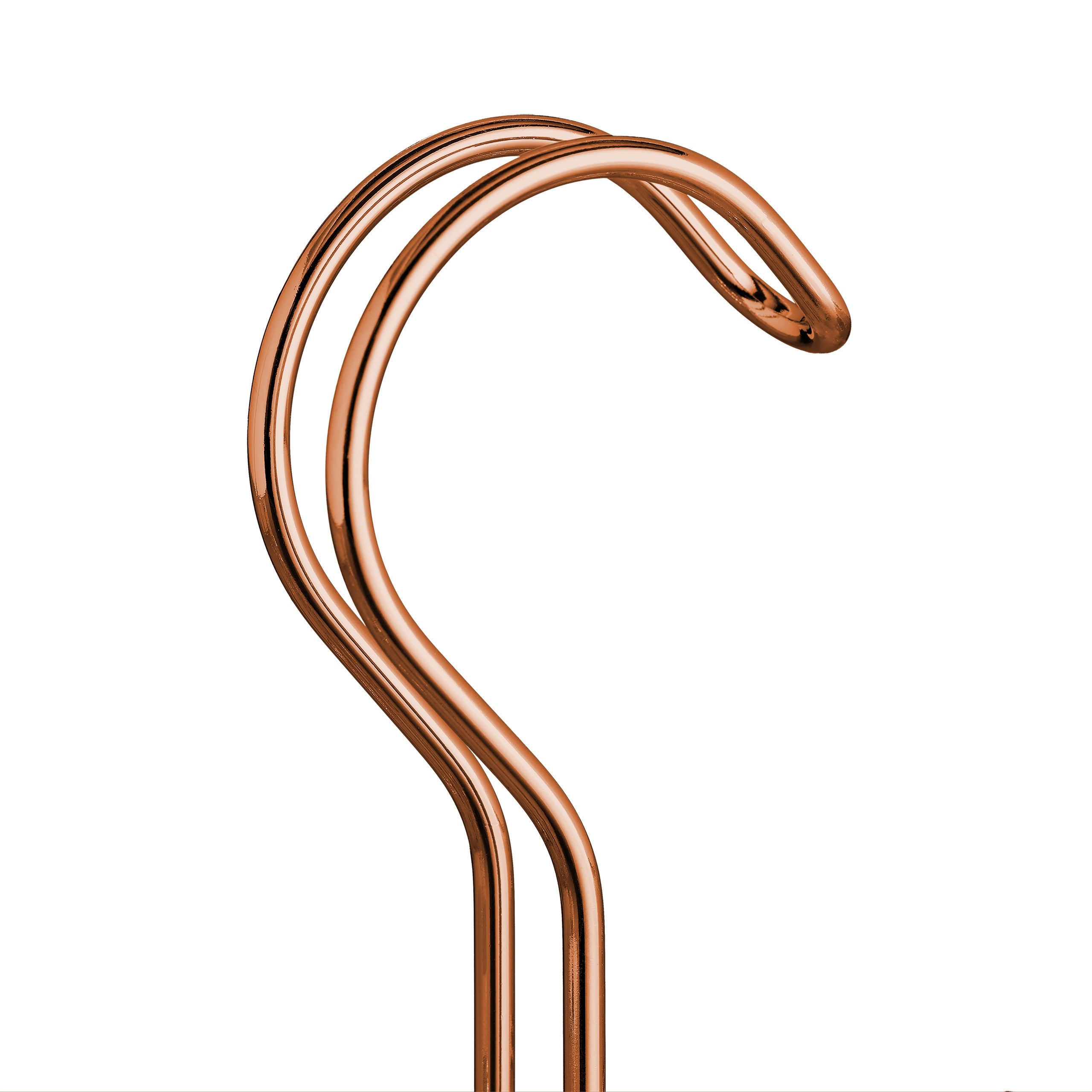 4 Grucce Portacinture in Metallo, Moderno Appendino per Cravatte, Salvaspazio, 14 Ganci da Armadio, Rame - 6