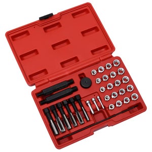Kit Réparation Filetage Bougies Préchauffage TKSE - 33 Pièces, Tarauds M8 à M14, Pour Culasse