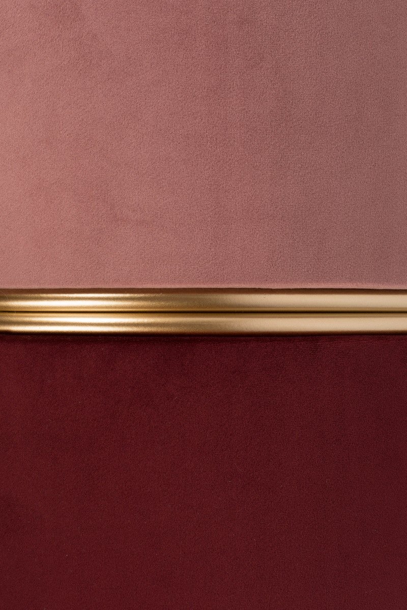 ART DECO - Pouf en velours rose avec cerclage doré - 3