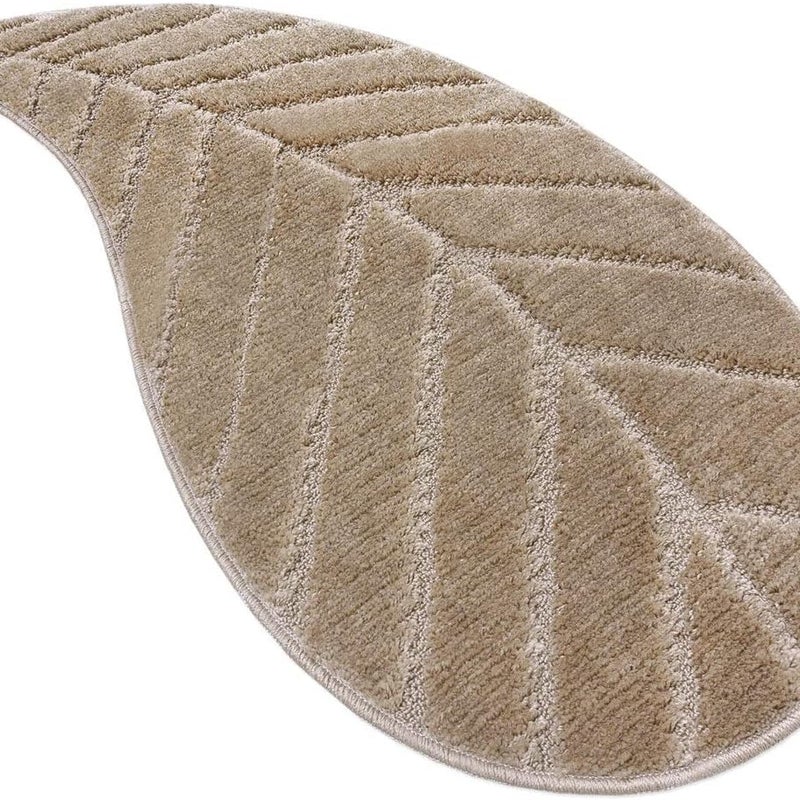 Dywan łazienkowy Sypialnia Absorbent Miękki Antypoślizgowe W kształcie Liścia Brązowy
