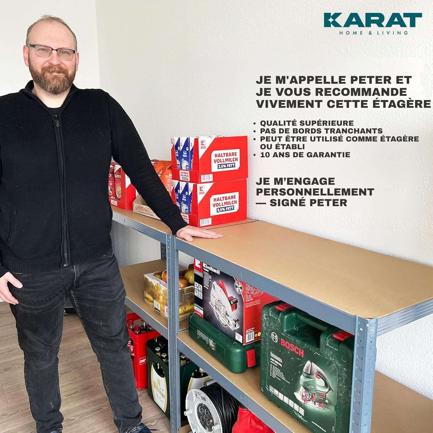 2 X Rayonnages pour charges lourdes, 200 x 120 x 60 cm, Gris, Capacité de charge max :&nbsp; 875 kg - 6