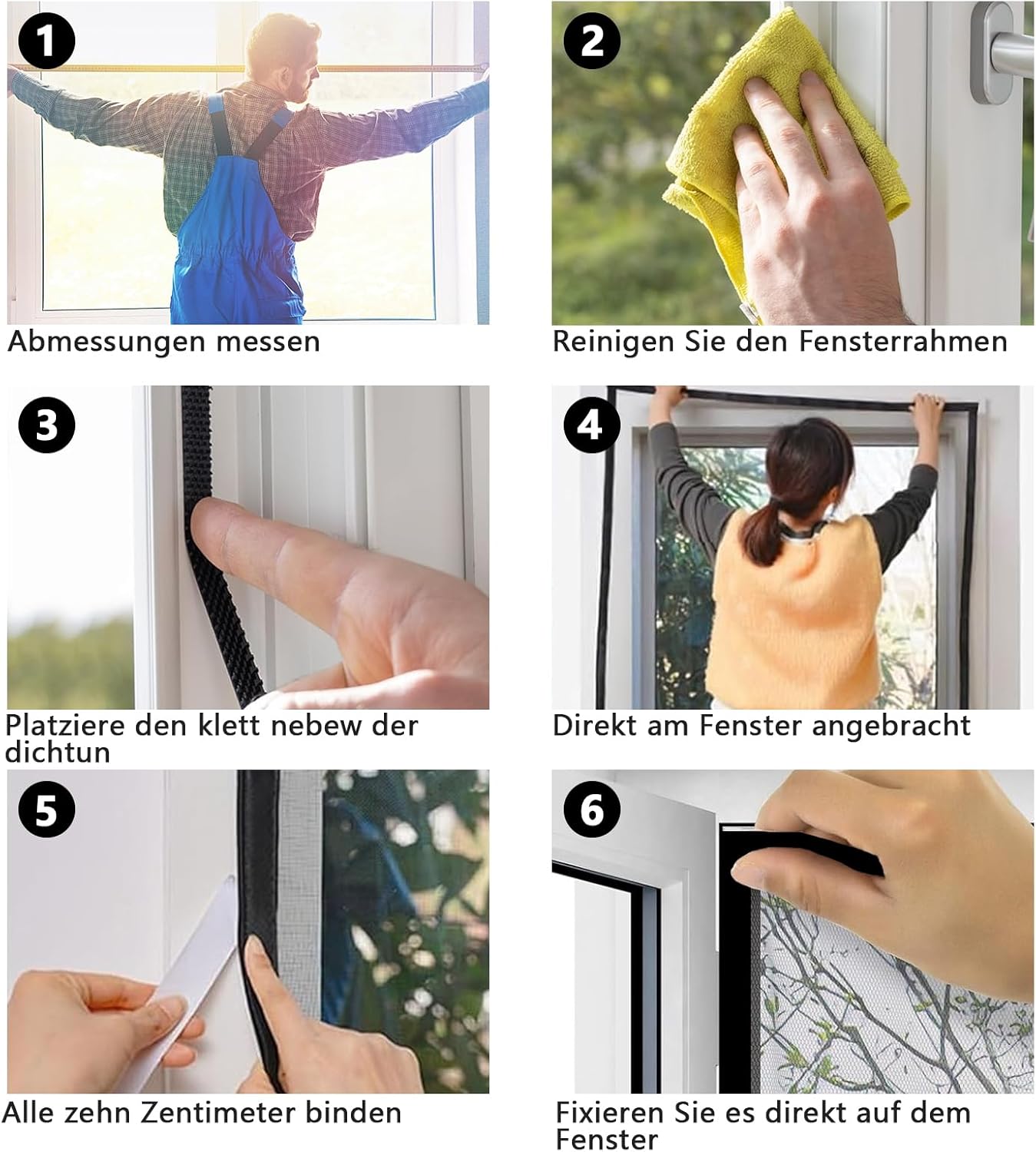 Protection de fenêtre pour chat avec bandes adhésives, sans danger pour les chats empêche les insectes d'entrer, parfaite pour les balcons et les cha - 5