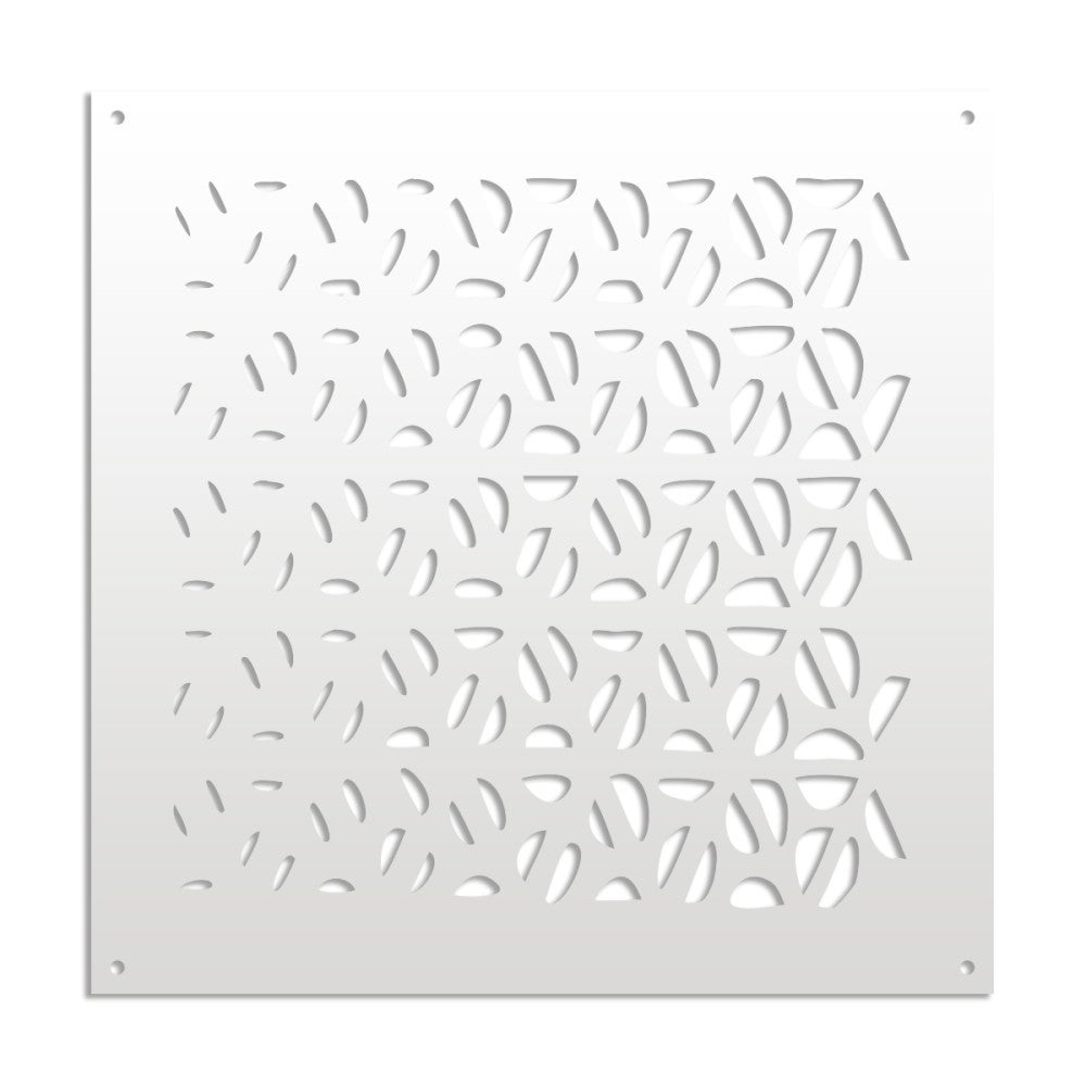 COFFEE - Panel perforowany z PVC - Parasol przeciwsłoneczny - Rozmiar 48x48 cm - Grubość 1 cm - Kolor BIAŁY