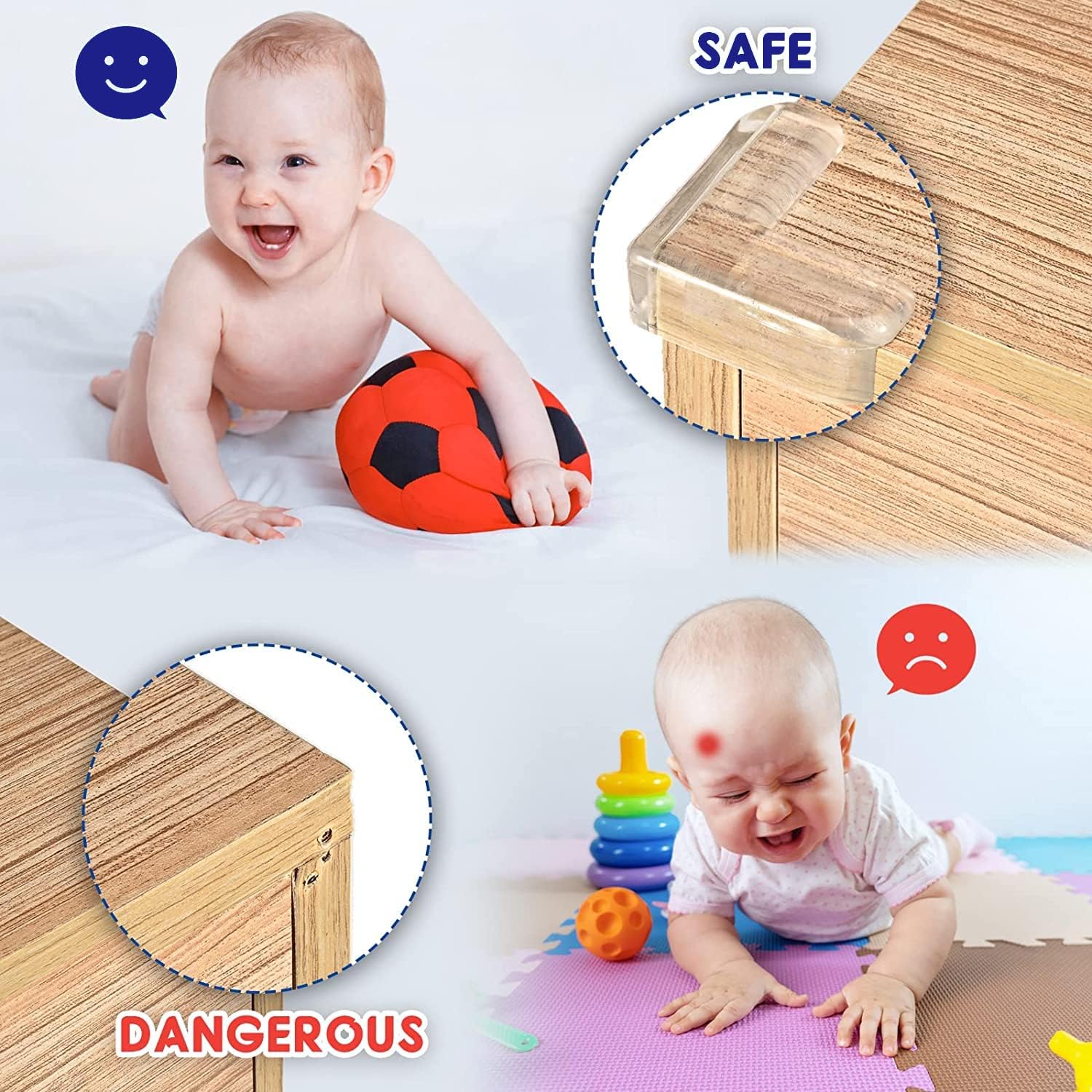 Protection Coin de Table Bébé,16 PCS Transparent Protege Coin de Table Bebe Protection Angle Meuble Bebe Protection Angle - 3