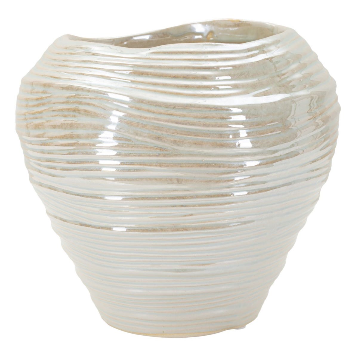 Vaso ondulato minimalista, vaso in ceramica in stile nordico Vaso ondulato minimalista, vaso in ceramica in stile nordico