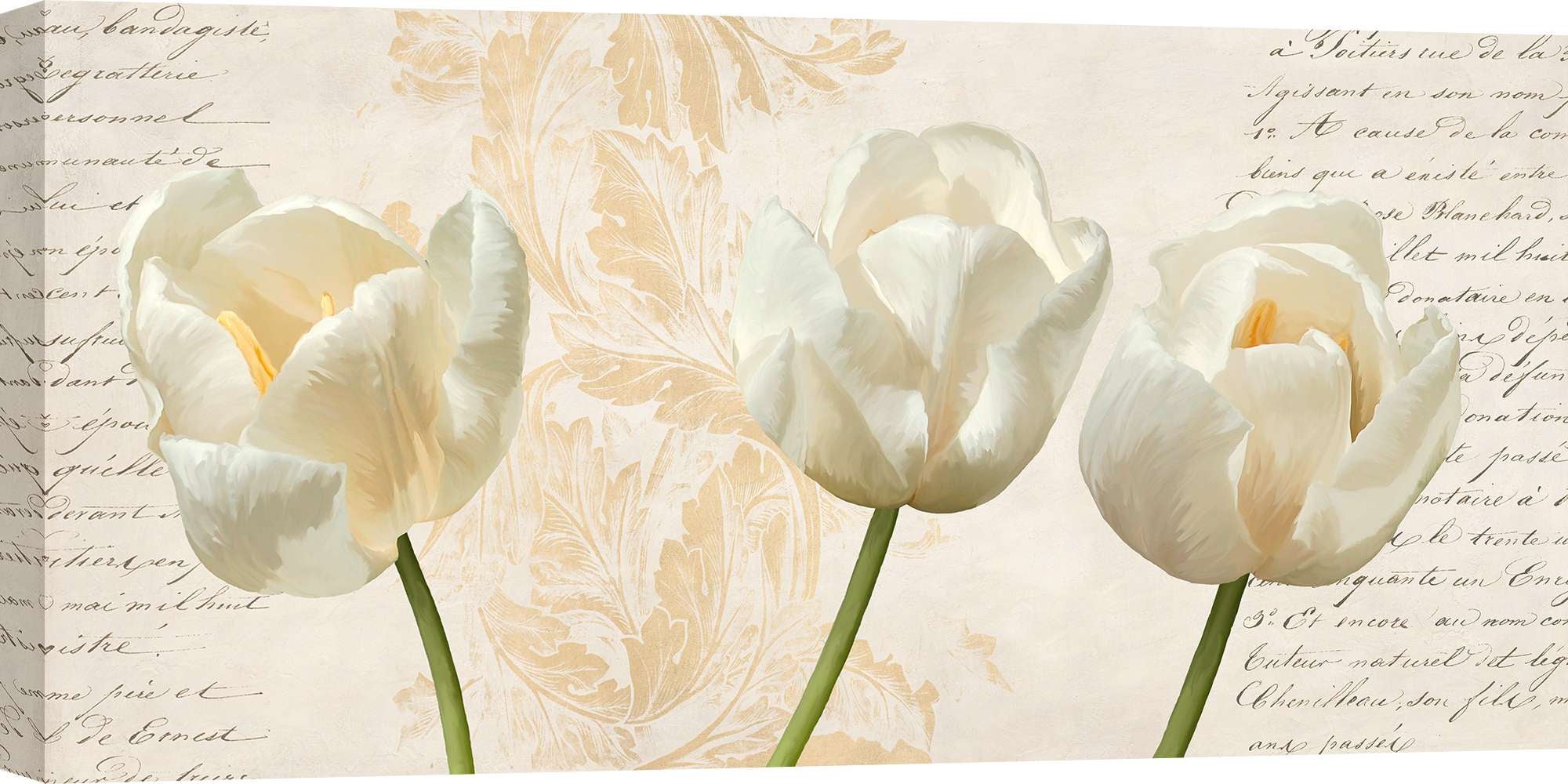 Tableau Impression Sur Verre Floral - 120x60 Cm, Rose, Style Moderne, Neuf, Marque Tulup