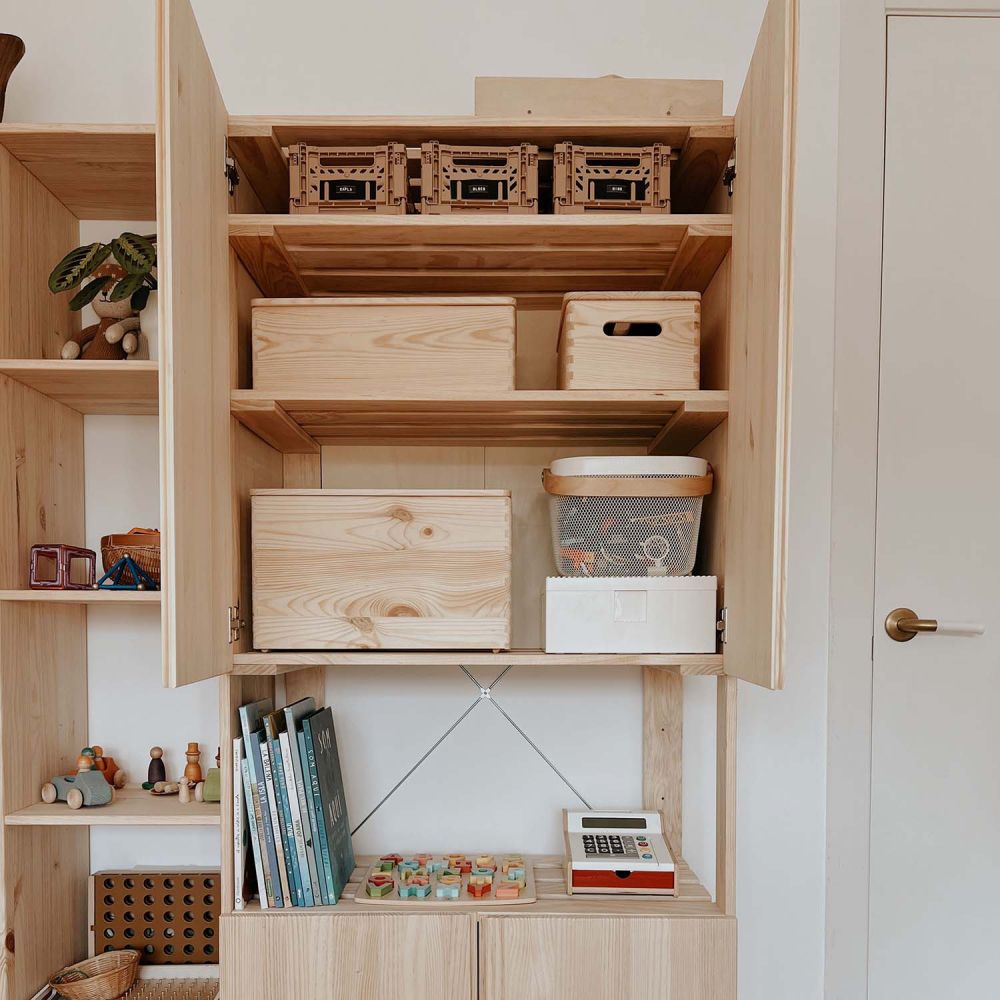 Armoire en bois pour étagère NOVA, 79,5x76,5x40,5 cm - 8