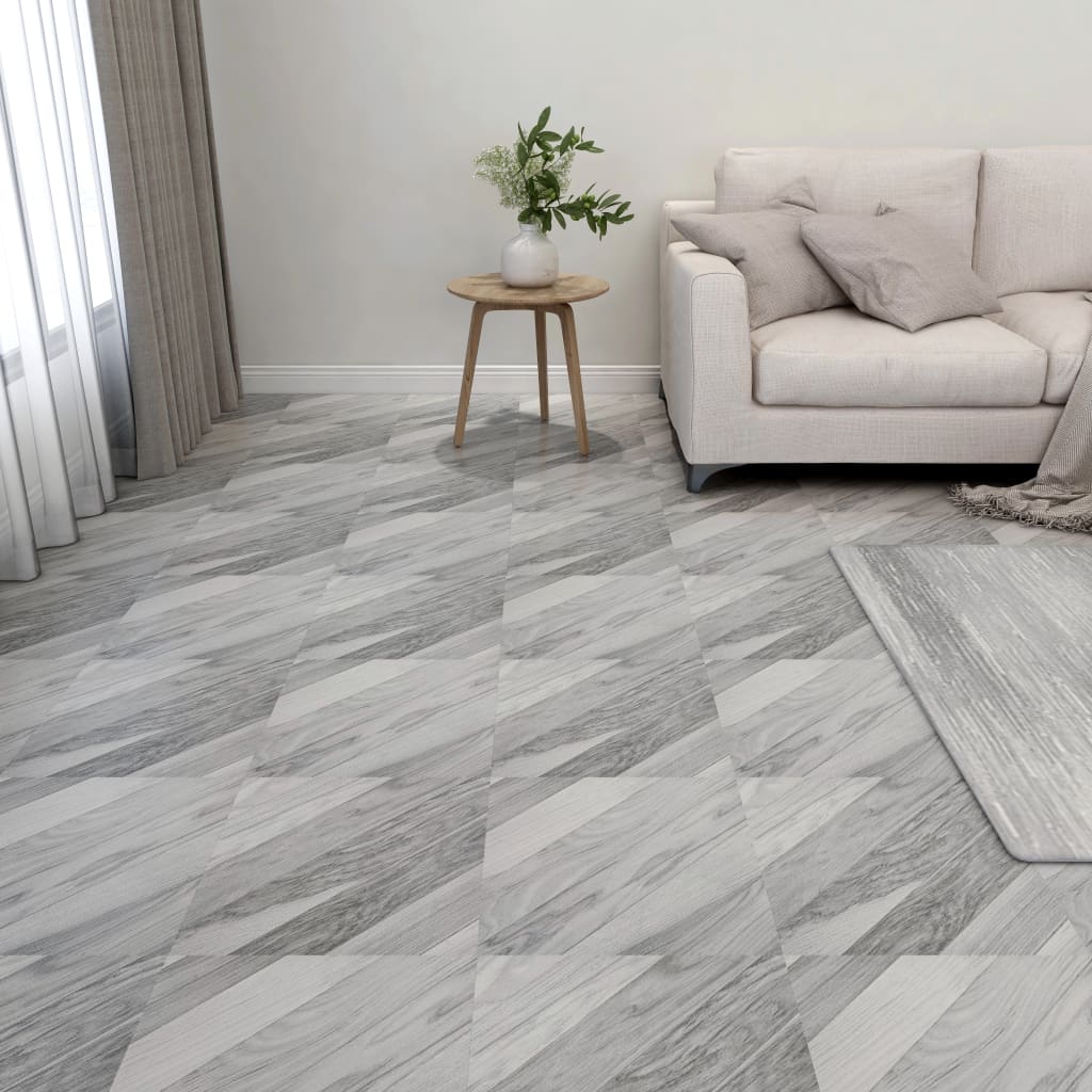 Maison exclusive - tarimas autoadhesivas 20 unidades pvc 1,86 m² rayas grises