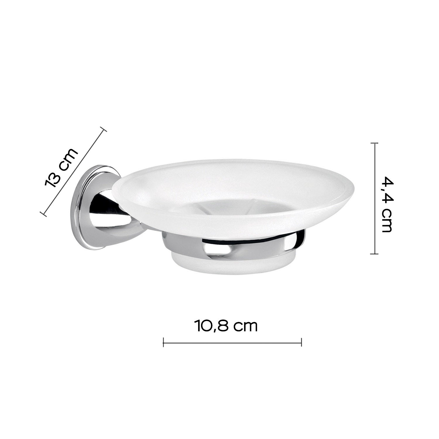 Porte-savon Genziana en acier inoxydable par Gedy - Chrome - 3