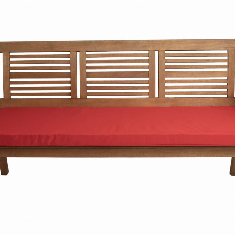 Poduszka ogrodowa na ławkę 170x50x7cm poduszka na meble ogrodowe czerwona, poduszka na balkon taras, poducha ogrodowa na ławkę