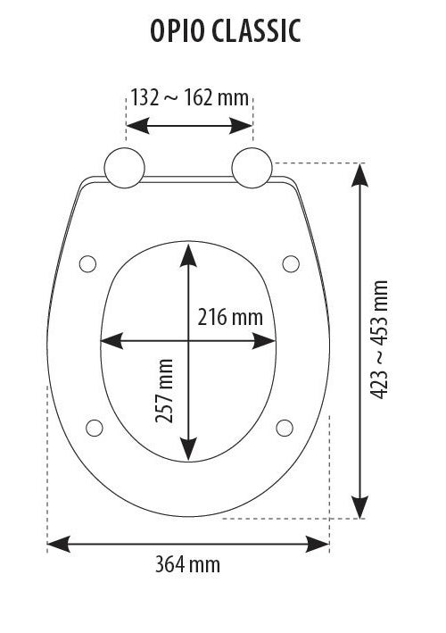 abattant wc - opio - charnière individuelle ajustable - thermoplastique - blanc - siamp 47105610 - 4