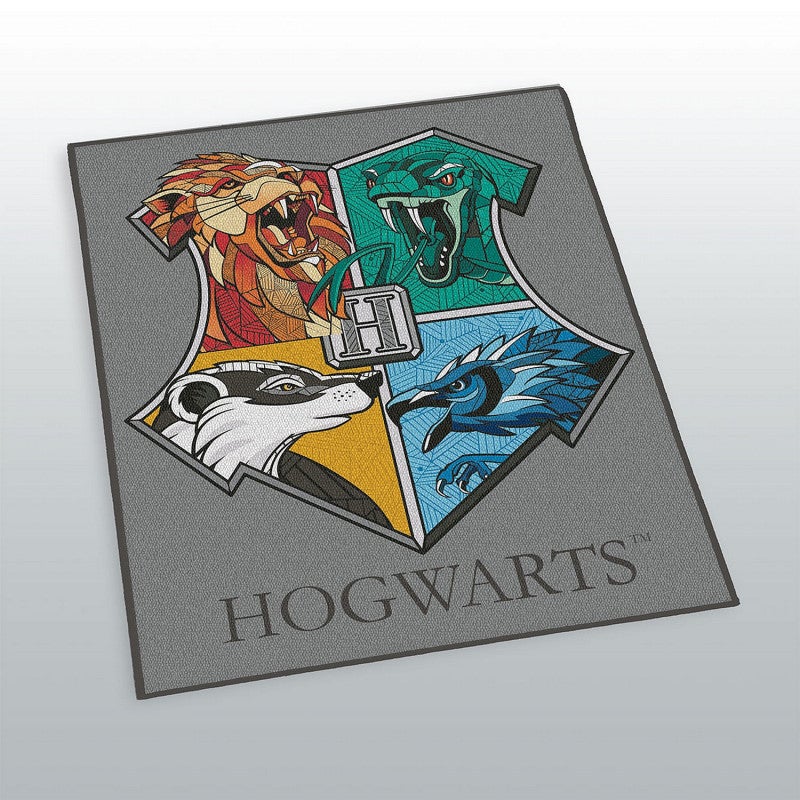 tapis-harry-potter-les-4-maisons-hogwarts-animaux-gris-rouge
