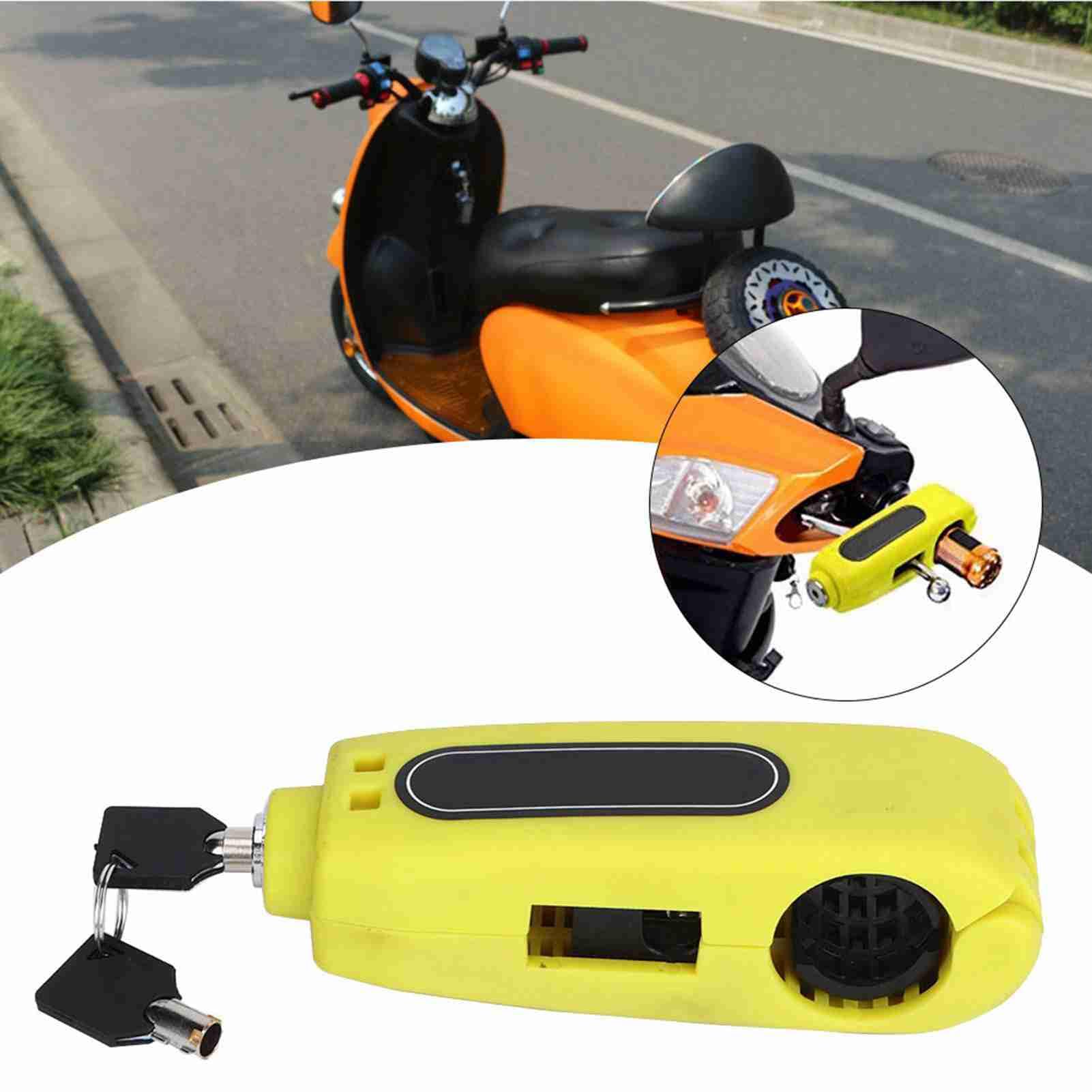 Blocco leva freno manubrio moto universale, manopola acceleratore, antifurto, sicurezza (giallo) - 8
