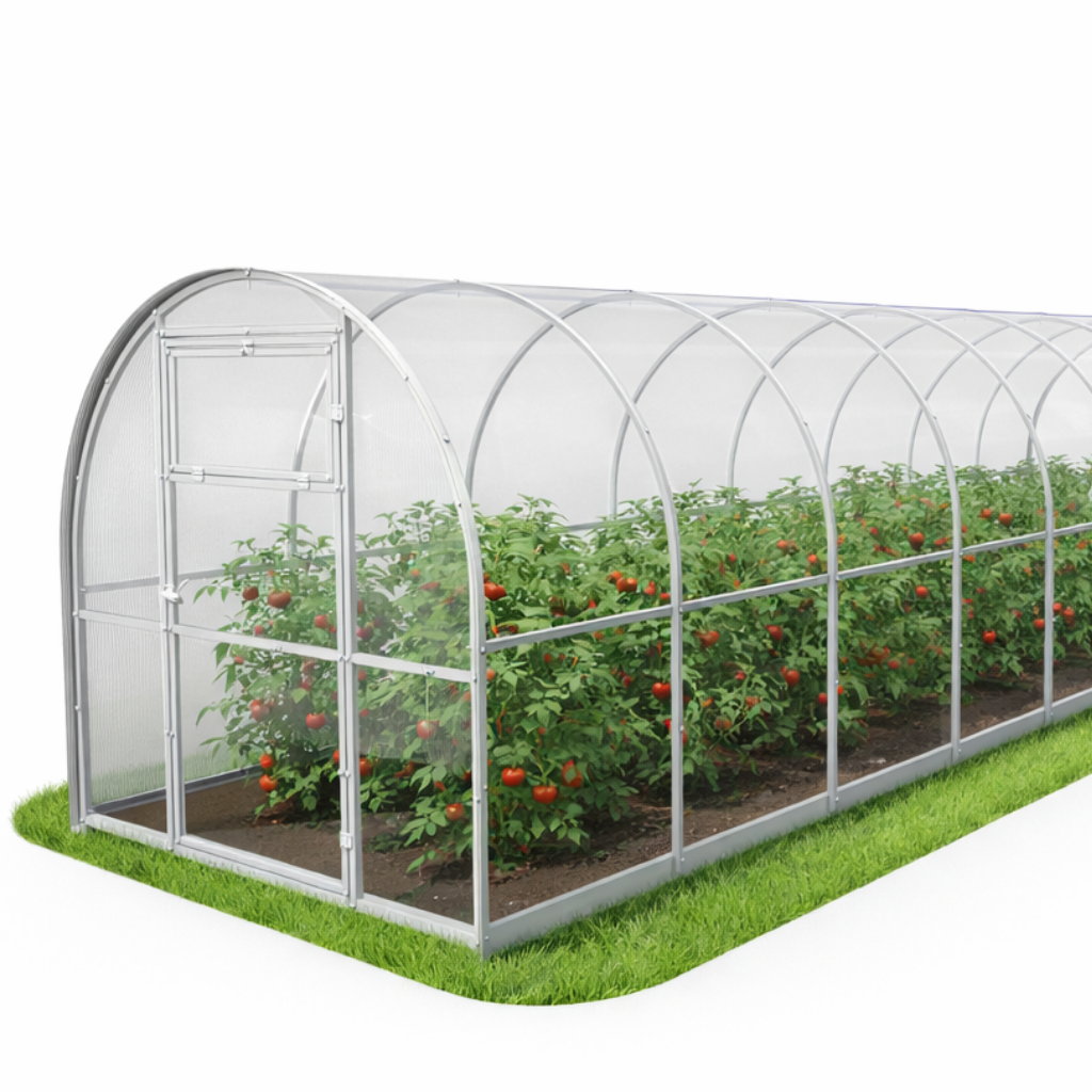 Szklarnia ogrodowa Tunel 2x8 m profile 20x20 poliwęglan 3 mm - Szklarnia z poliwęglanu