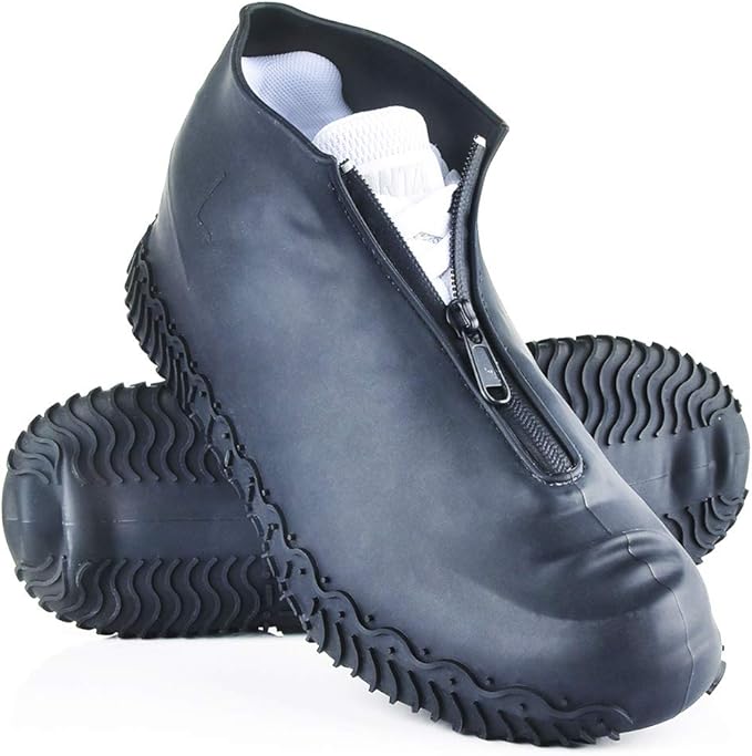 Copriscarpe Impermeabili XL, Copriscarpe Riutilizzabili In Silicone Con Suola Antiscivolo Rinforzata Per Giornate Piovose E Nevose Per Uomini E Donne 98355526 - Foto 4
