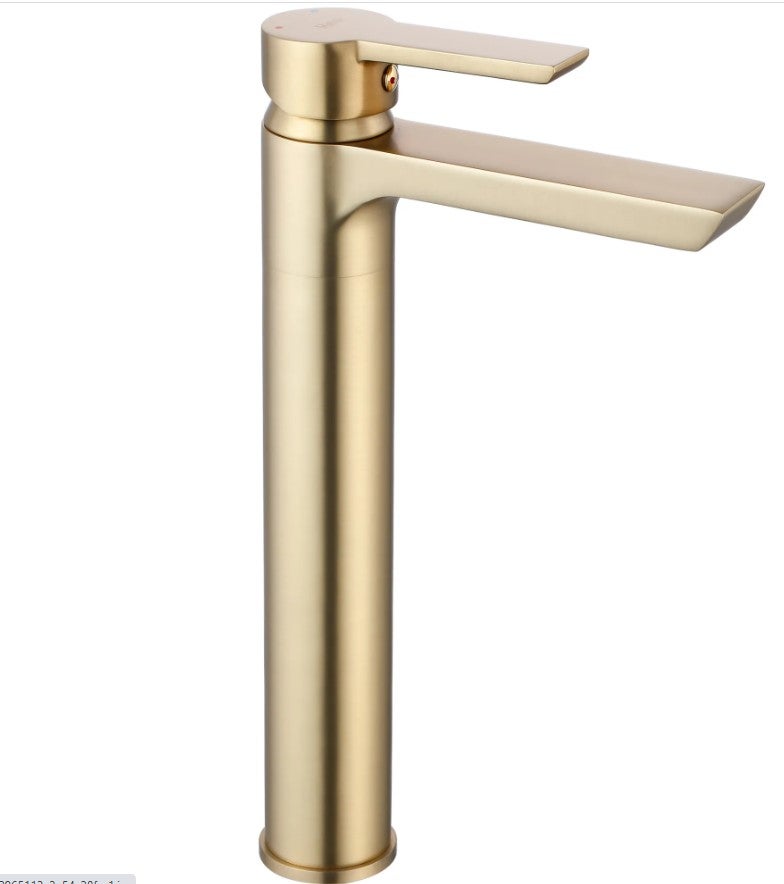 Bateria Umywalkowa REA ARGUS ZŁOTA SZCZOTKOWANA WYSOKA