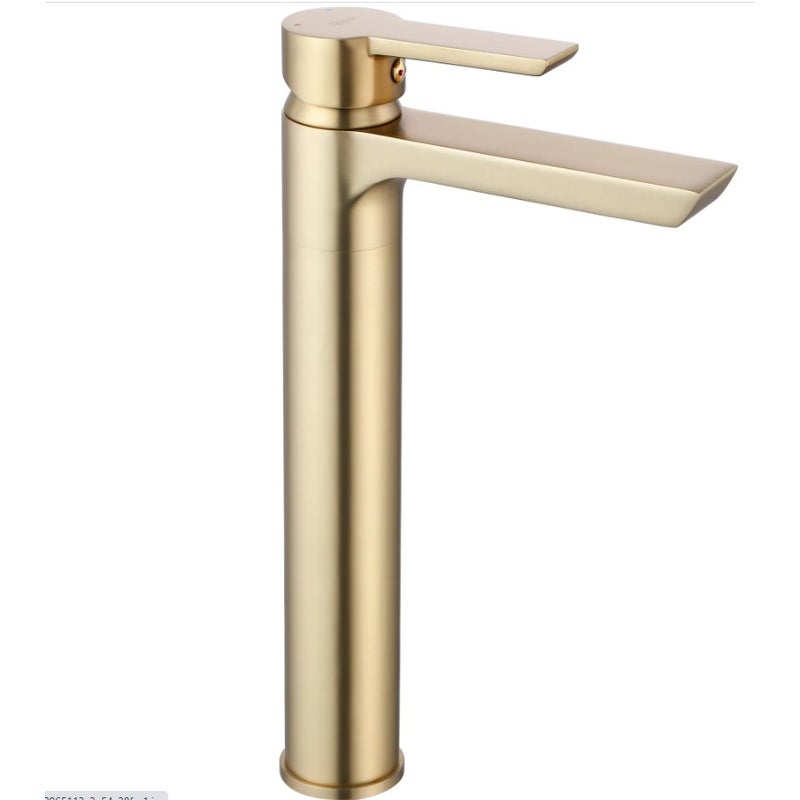 Bateria Umywalkowa REA ARGUS ZŁOTA SZCZOTKOWANA WYSOKA