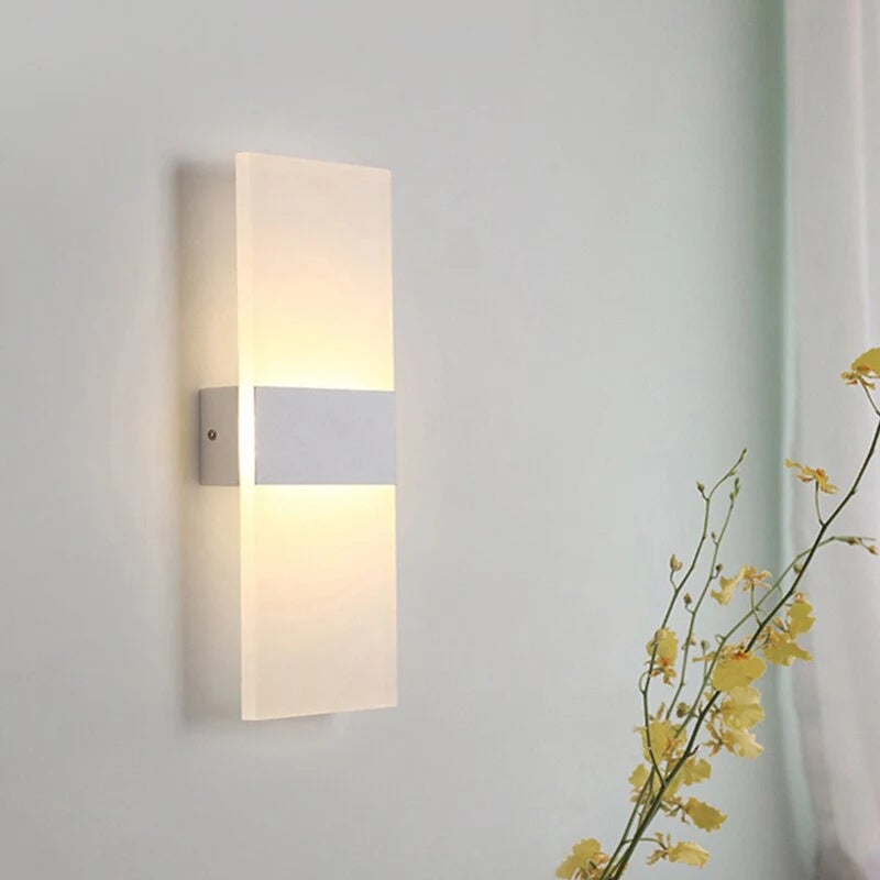 Aplique de pared moderno de 6 W arriba y abajo, 3 temperaturas de color ajustables, lámpara de pared LED para pasillo, dormitorio, pasillo - 5