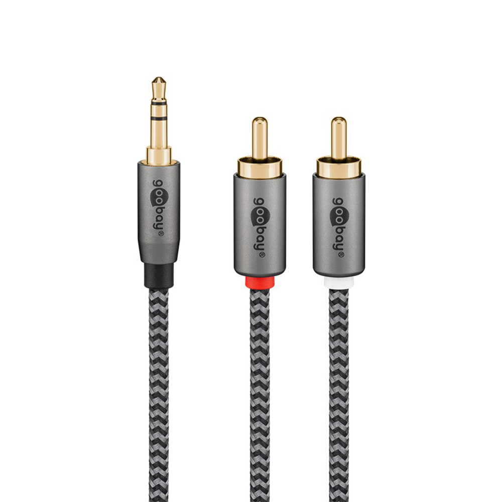 Goobay c ble audio jack 3 5 2 rca 5 m tres leroy merlin